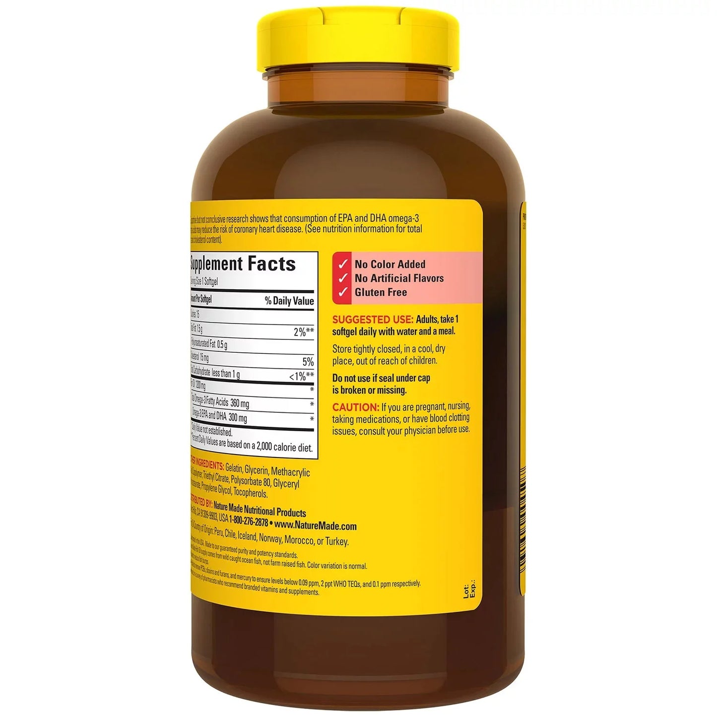 Nature Made Fish Oil 1,200 mg Burpless 240 Softgel