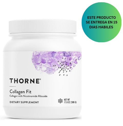 THORNE - Colágeno Fit - Polvo de péptidos de colágeno sin sabor con ribósido de nicotinamida - 506gr