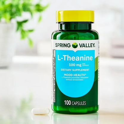 L-Theanine 100mg , 100 capsulas - Spring Valley