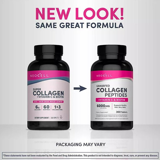 NEOCELL COLAGENO + VITAMINA C+ BIOTINA - 360 TABLETAS
