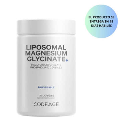 Codeage Suplemento de Glicinato de magnesio Liposomal  120 cápsulas