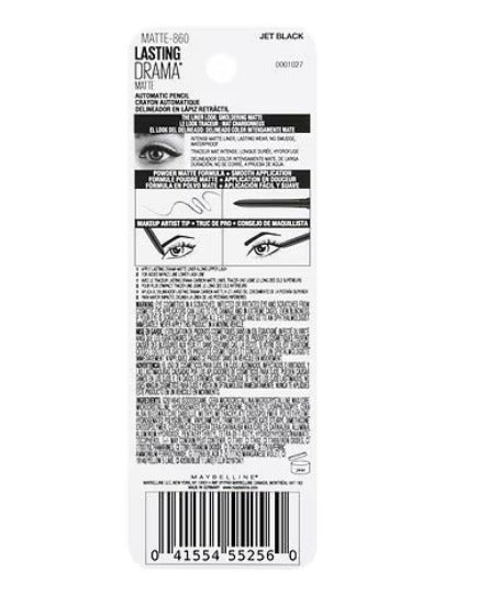 Maybelline delineador de Ojos  Lasting Drama Waterproof  by Eye Studio , 860 Jet Black