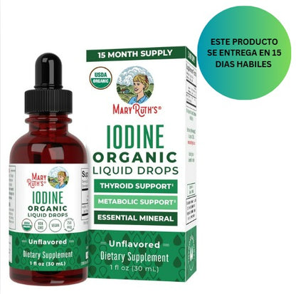 MaryRuth Organics Gotas líquidas de yodo, 30ml