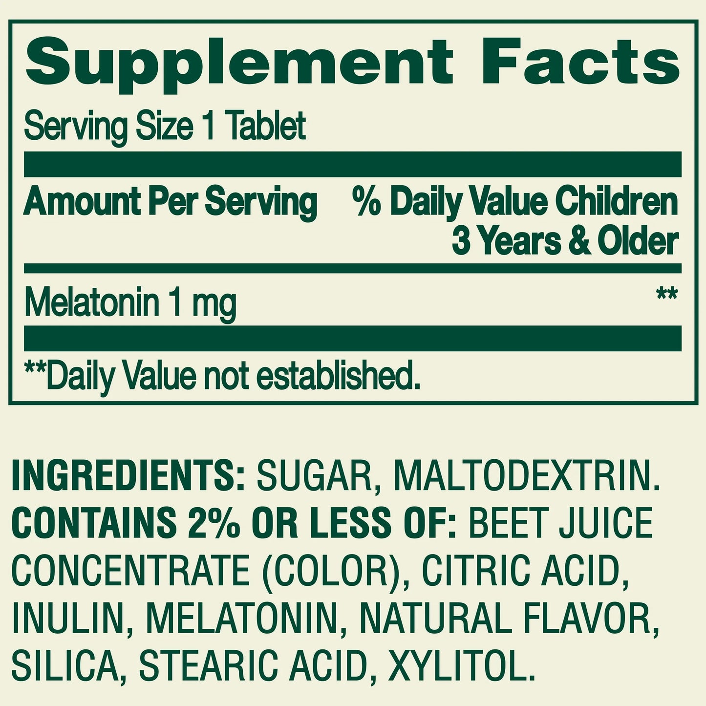 Spring Valley Kids melatonina masticable 1 mg, 60 tabletas