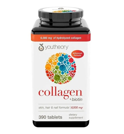 Youtheory - Colageno con Biotin, 390  Tabletas