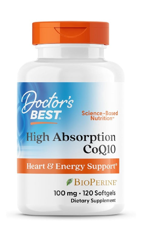Doctor Best - CoQ10 100mg alta absorción con BioPerine, 120 capsulas