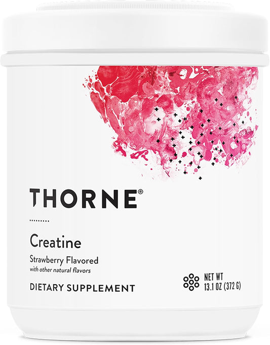 THORNE - Monohidrato de creatina micronizada en polvo  strawberry flavored 372gr