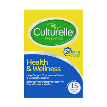 Culturelle Salud y bienestar | Suplemento probiótico diario | Apoyo inmunológico | Con el probiótico eficaz probado | 15 mil millones de CFU | 50 cápsulas vegetarianas