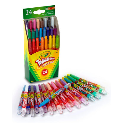 Mini crayones Crayola Twistables, 24 unidades, útiles escolares, multicolor