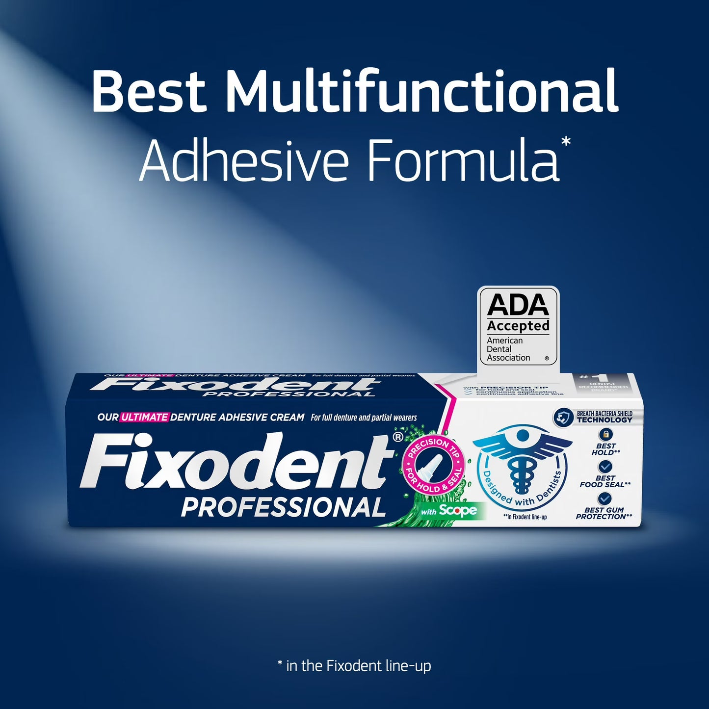Fixodent Professional Plus Scope Crema Adhesiva para Dentaduras 51g