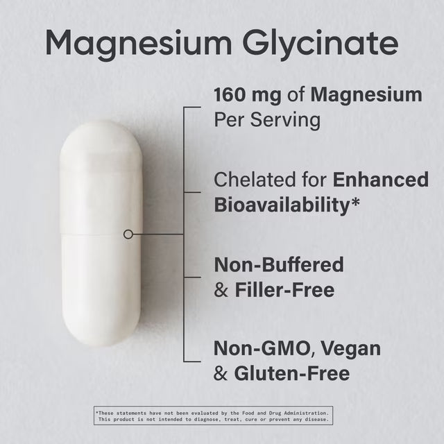 Sports Research - Magnesio glycinate chelated 160mg, 200 capsulas veggie