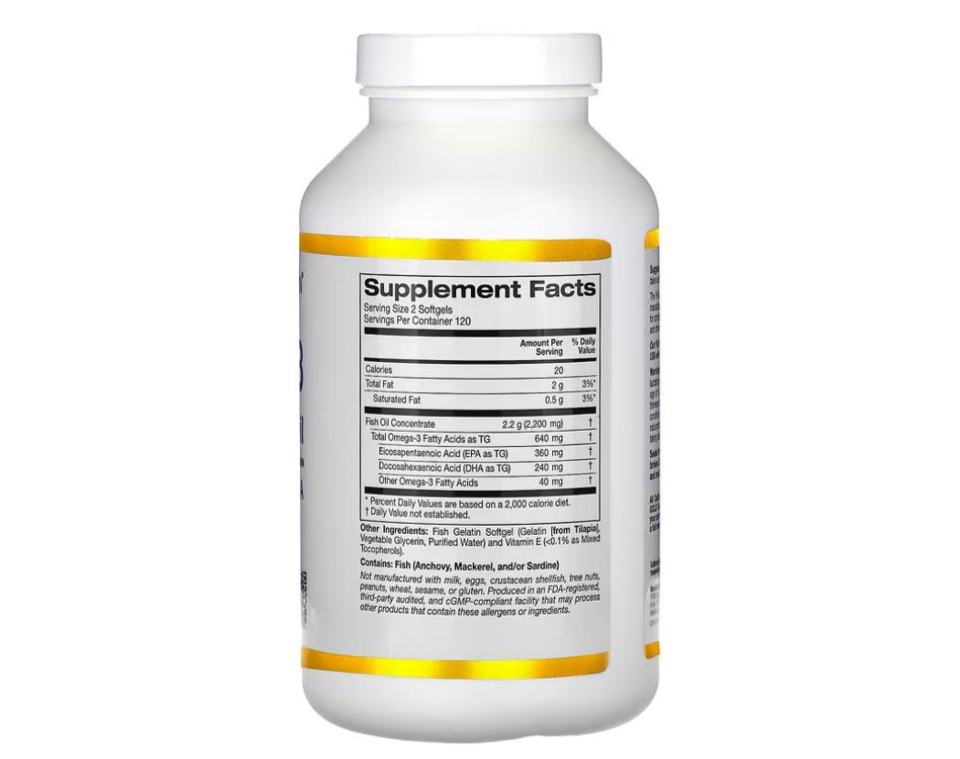 California Gold Nutrition Omega-3  240 softgel