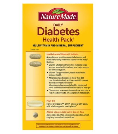 Nature Made Diabetes Health Pack, 60 Paquetes