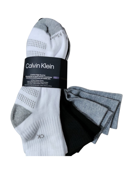 Medias Calvin Klein calcetines acolchadas de tobillo alto, 6 pares - talla unica