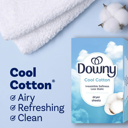 Toallitas suavizantes para secadora Downy, aroma a algodón fresco, 240 unidades