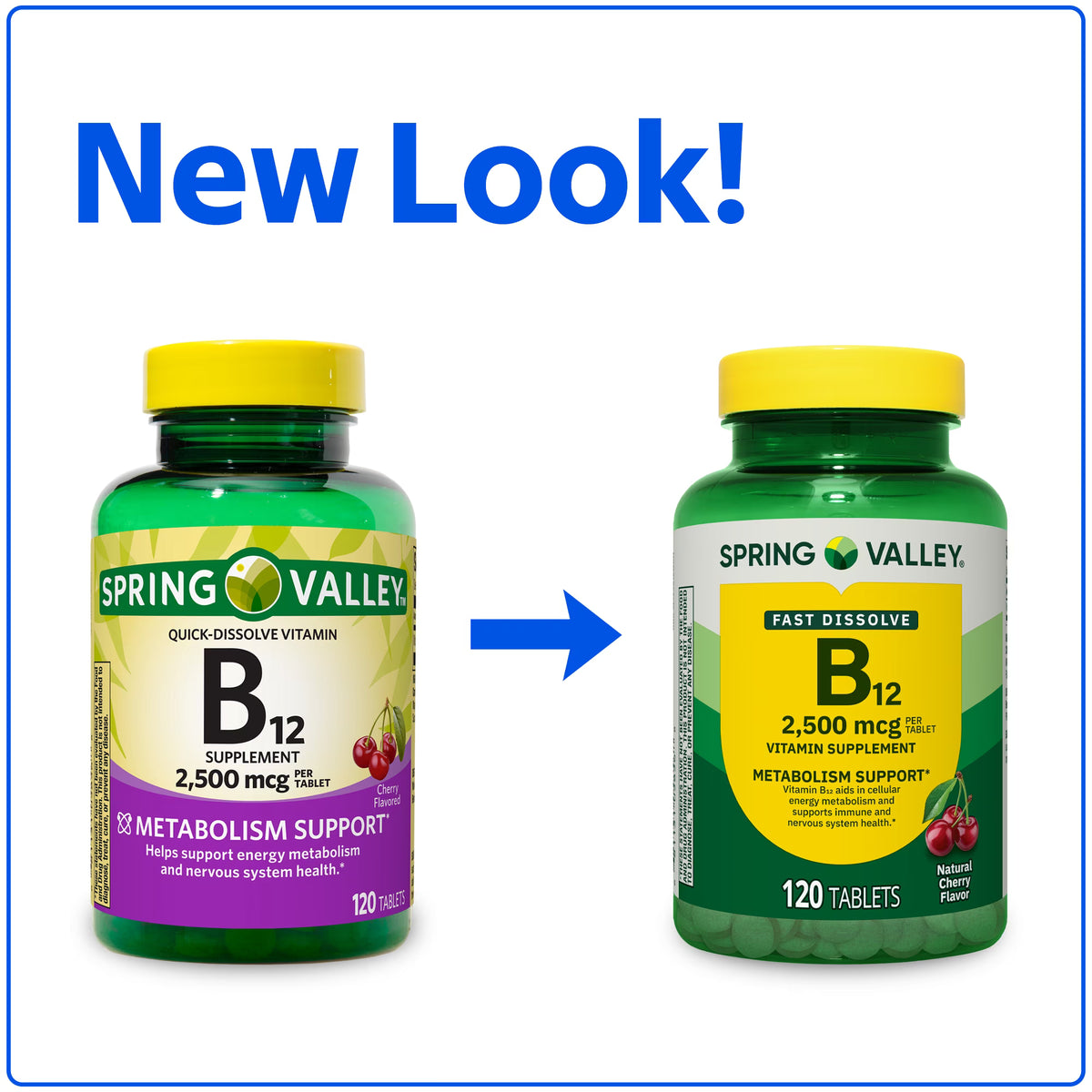 Vitamina B12 Spring Valley en tabletas/microtabletas
