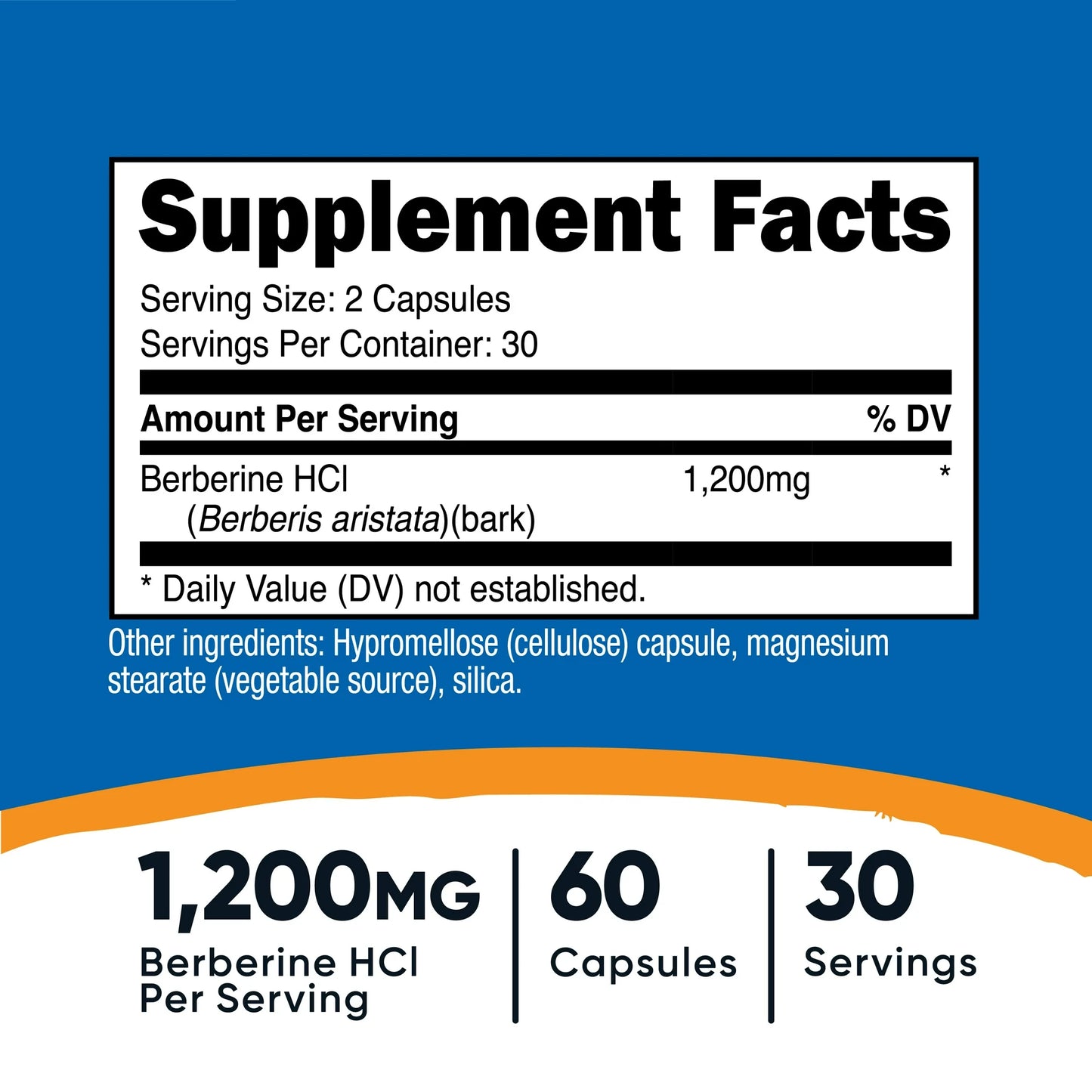 Nutricost - Berberine as Berberine HCI 1,200mg, 60 capsulas