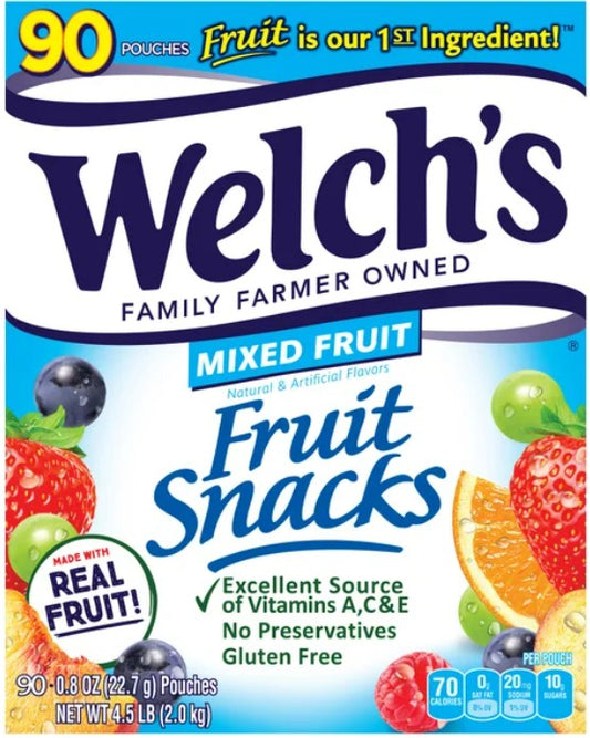 Snacks de frutas mixtas Welchs