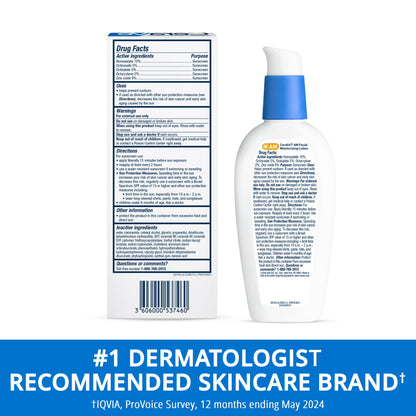 CeraVe -  AM Humectante Facial con Protección de Amplio Espectro, SPF 30 -  89ml