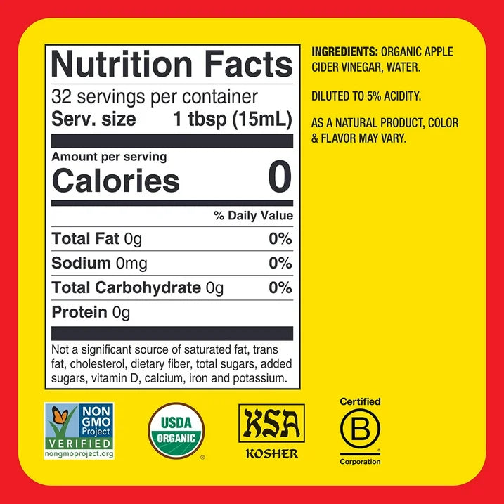 Bragg - Apple cider vinegar (with the mother) - 473ml