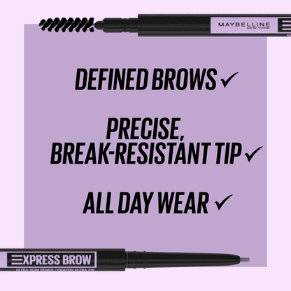 Maybelline Express Brow Ultra Slim Pincel para cejas - 260 Deep Brown