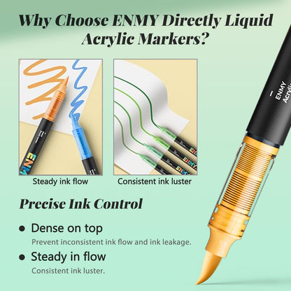 ENMY - Rotuladores de pintura acrílica, 36 colores