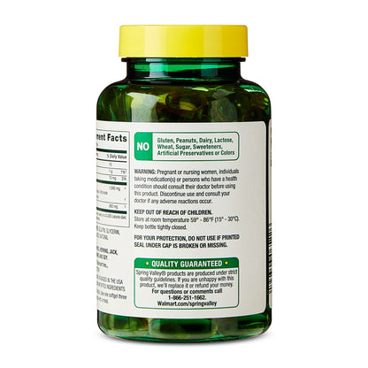 Spring Valley - Fish oil 1,000mg por capsulas, 300mg omega-3 , 60 capsulas