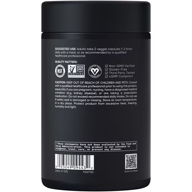 Sports Research - Magnesio glycinate chelated 160mg, 200 capsulas veggie