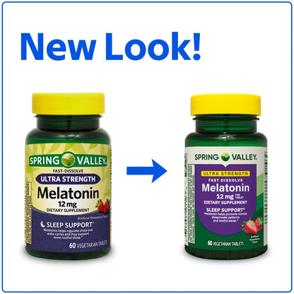 Spring Valley Melatonina 12mg 60 Tabletas