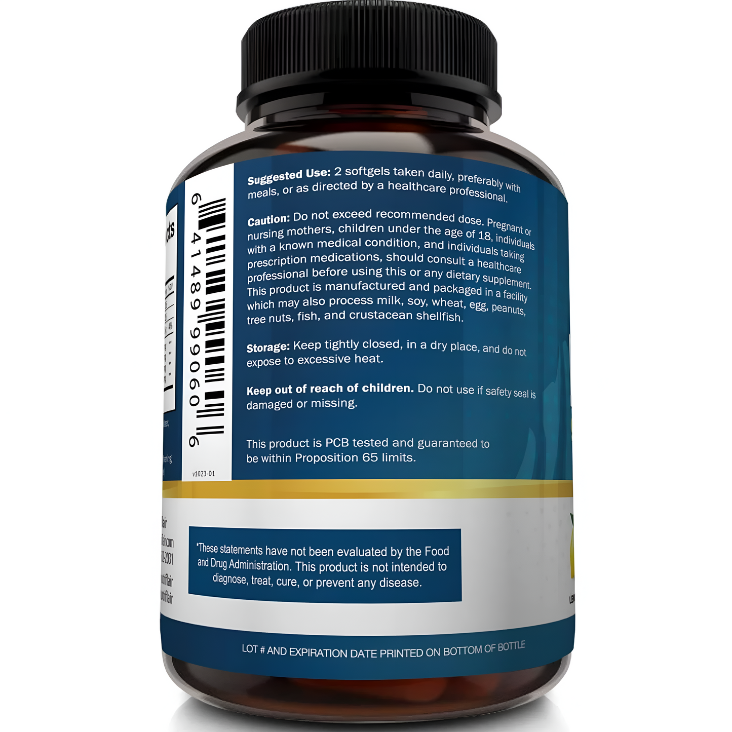 NutriFlair Fish Oil Omega 3 - 180 cápsulas.