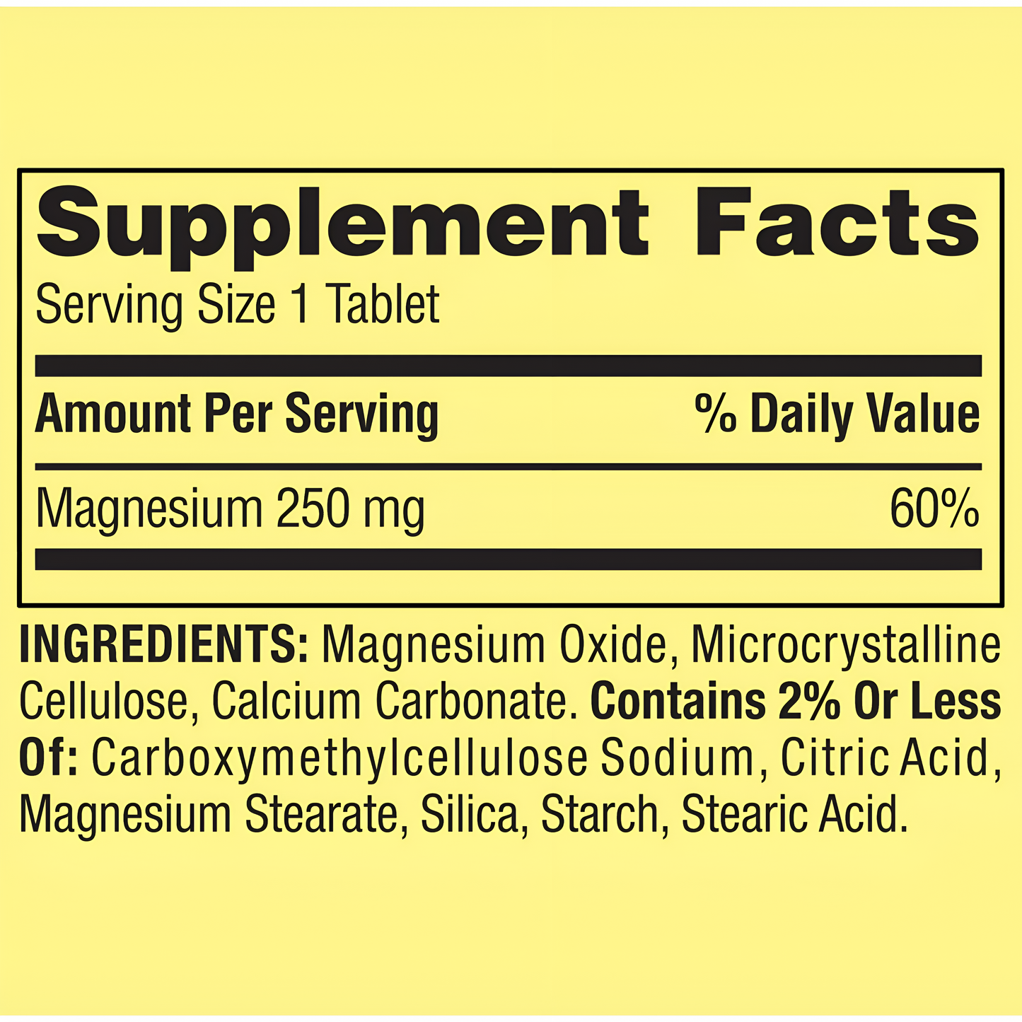 Magnesio De 250 Mg - Spring Valley -  Tabletas