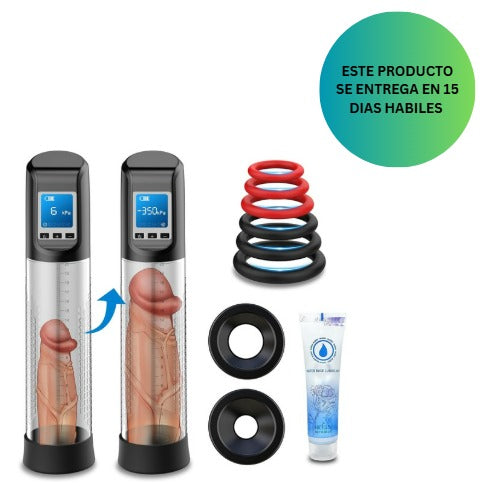 Bomba de vacío eléctrica para pene masculino - Bomba de extensión y agrandamiento de pene con 6 modos de succión