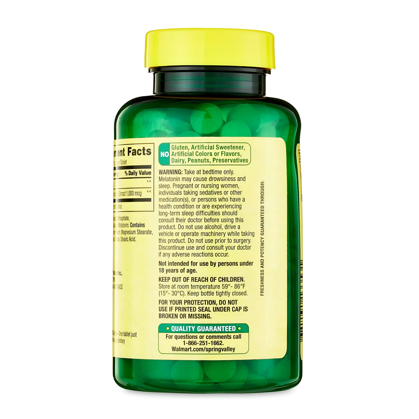 Melatonina de 10mg. Spring Valley Extra fuerte  - 120 Tabletas