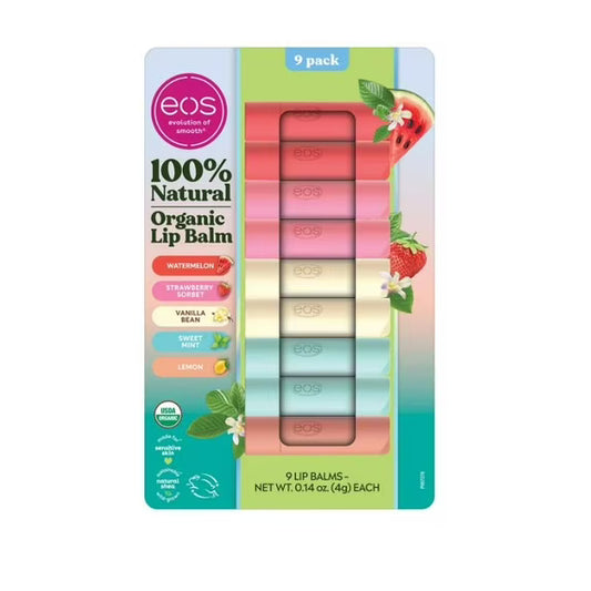 EOS Natural - Organic Lip Balm, 9 unidades