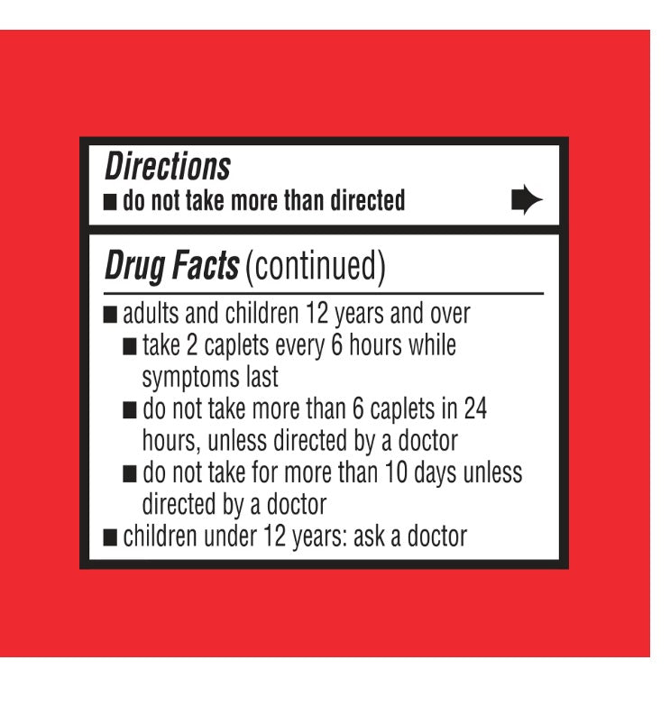 Equate Extra Strength Pain Reliever Acetaminophen 500 mg  40 tabletas