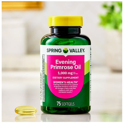 Evening primrose oil 1000mg , 75 capsulas - Spring Valley