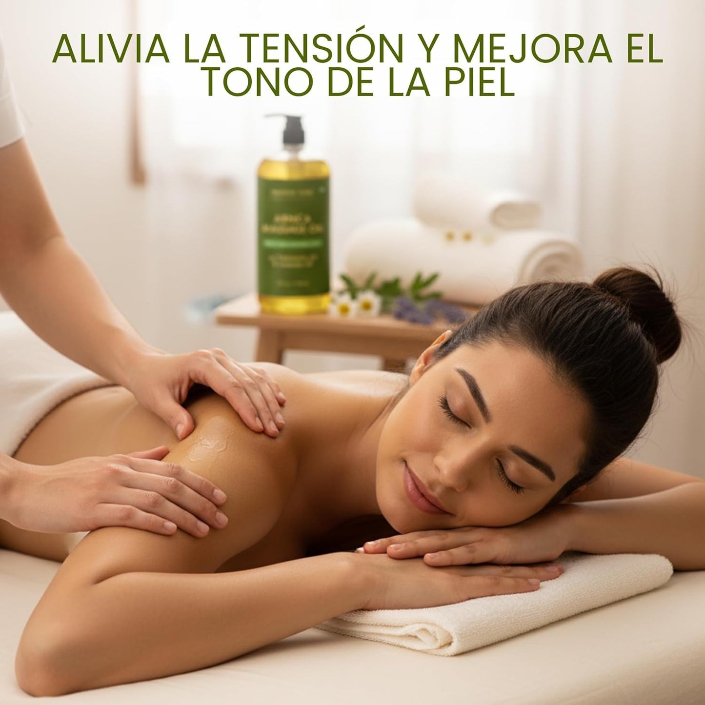 MAJESTIC PURE Aceite de masaje muscular puro de árnica para terapia de masaje, manzanilla - 236ml