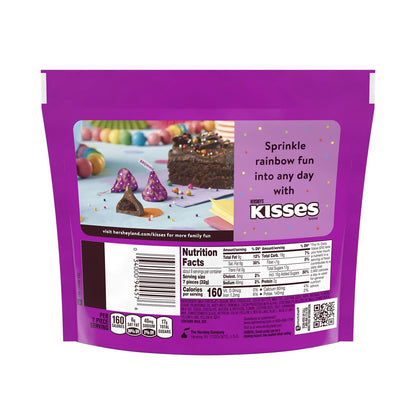 Hershey's Kisses Brownie Arcoíris, Paquete de chocolates con sabor a brownie y chispas de colores- 255g