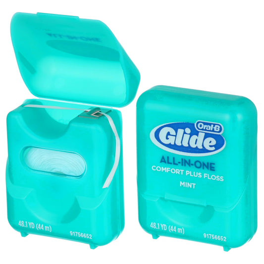 Hilo dental Oral B Glide todo en uno, sabor menta, 40 metros.