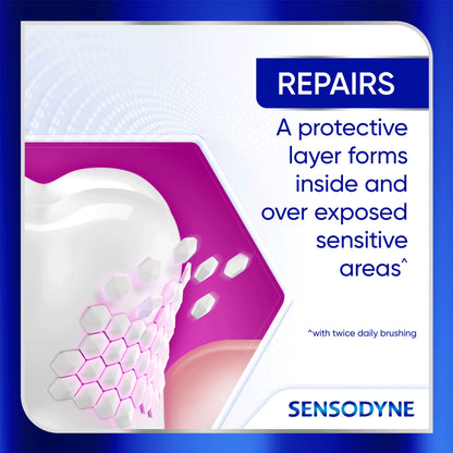 Pasta de dientes Sensodyne Clinical Repair Whiten & Shine para el alivio de la sensibilidad, 96.4g