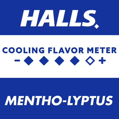 HALLS RELIEF Cough & Throat - Alivio para tos, 30 caramelos sabor MENTHO-LYPTUS