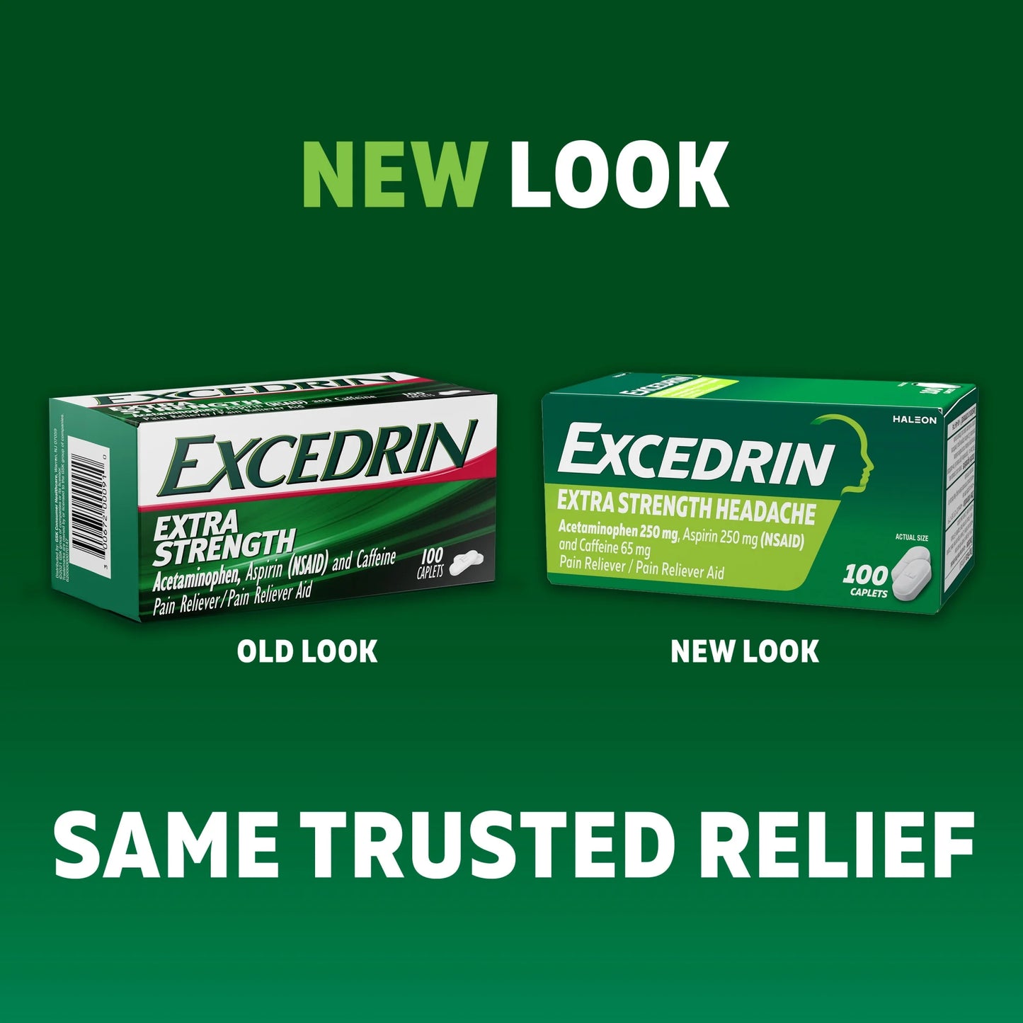 Excedrin Extra Fuerte, Acetaminofén 250 Mg, Aspirina 250 Mg, Cafeína 65 Mg, Cápsulas Analgésicas para Aliviar el Dolor de Cabeza, 24 Unidades