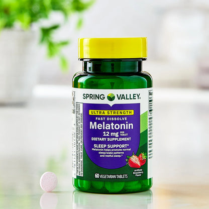 Spring Valley Melatonina 12mg 60 Tabletas