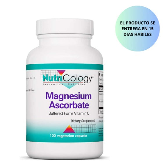 Nutricology Suplemento de ascorbato de magnesio – 1000 mg de vitamina C – 100 Capsulas Vegetarianas