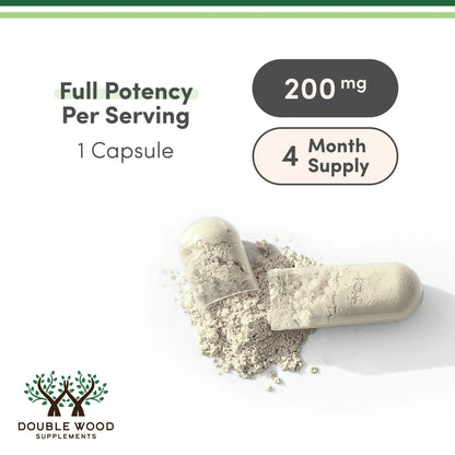 Double Wood Supplements L-Theanine 200 mg, 120 cápsulas