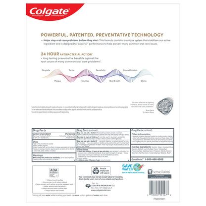 Colgate - Pasta de dientes en gel  Total Whitening, 170g