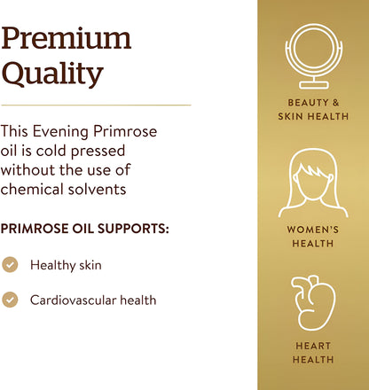 Solgar, Aceite de Onagra Evening Primrose oil  Cápsulas Blandas