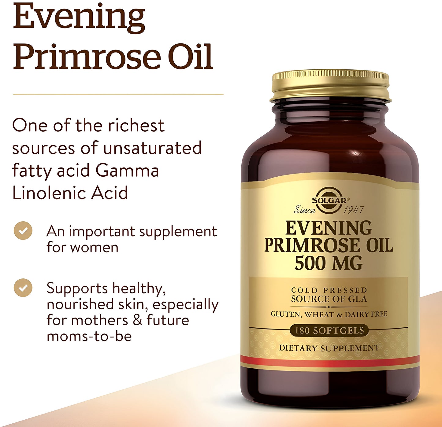 Solgar, Aceite de Onagra Evening Primrose oil  Cápsulas Blandas