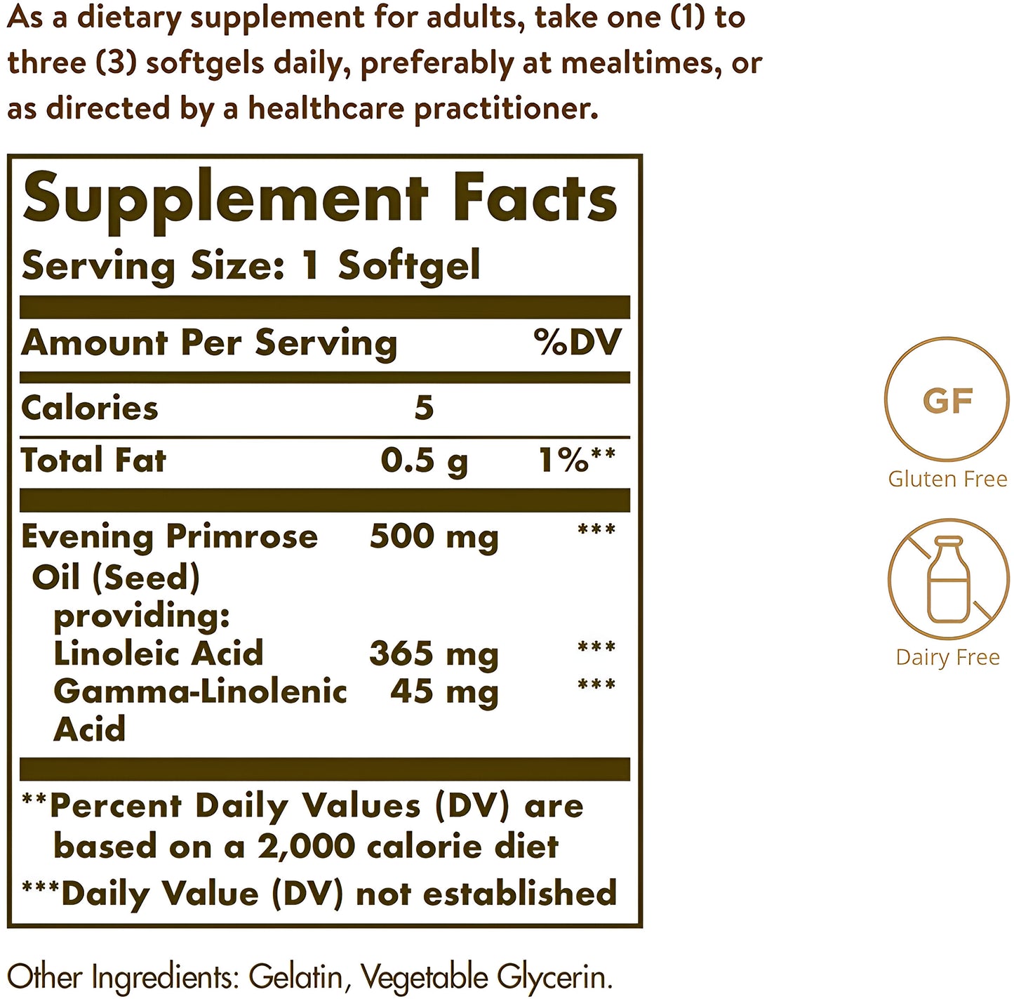 Solgar, Aceite de Onagra Evening Primrose oil  Cápsulas Blandas