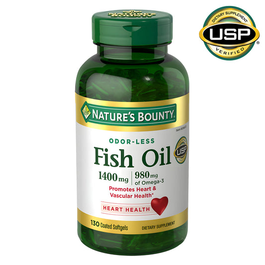 Nature's Bounty Fish Oil Omega-3 1400 Mg, 130 softgels